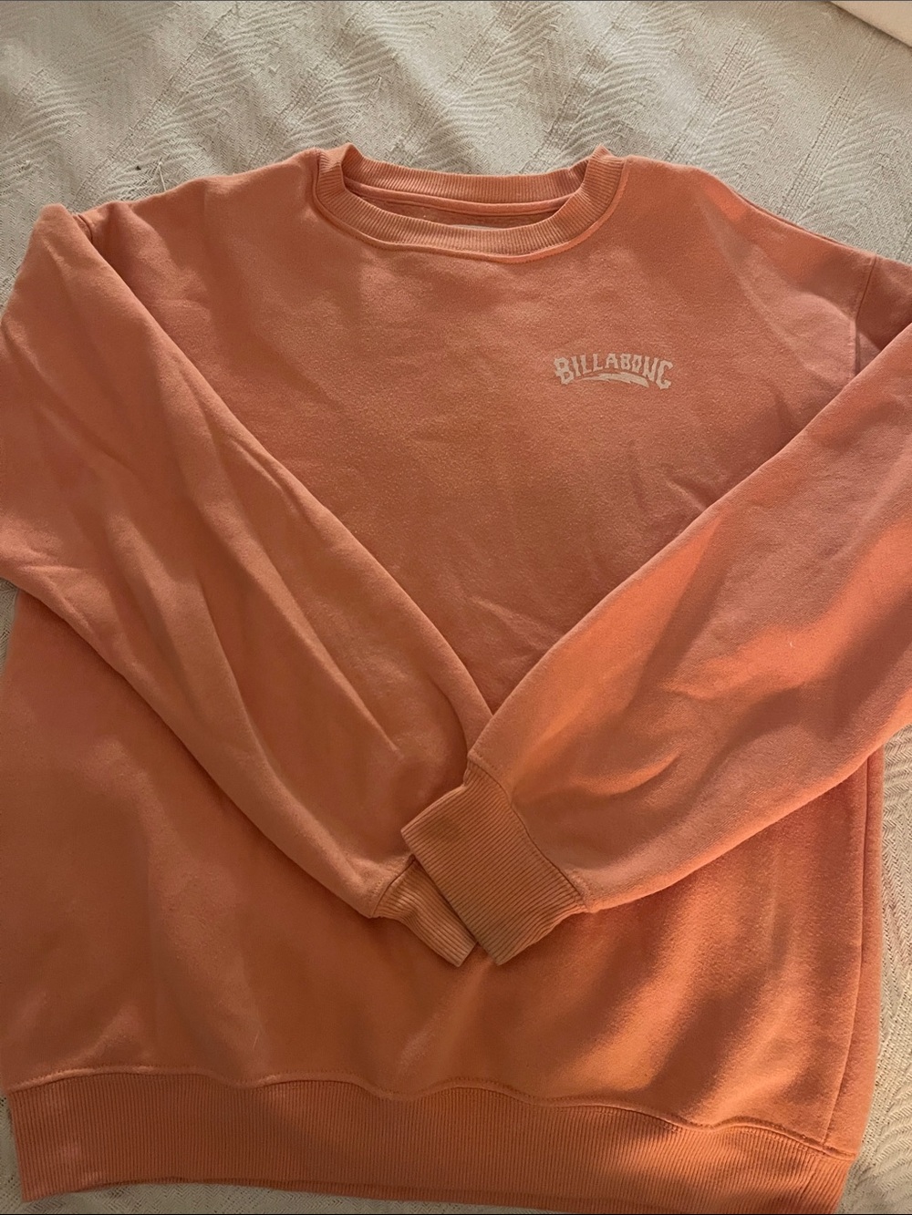Billabong Peach-Orange Crewneck Sweatshirt